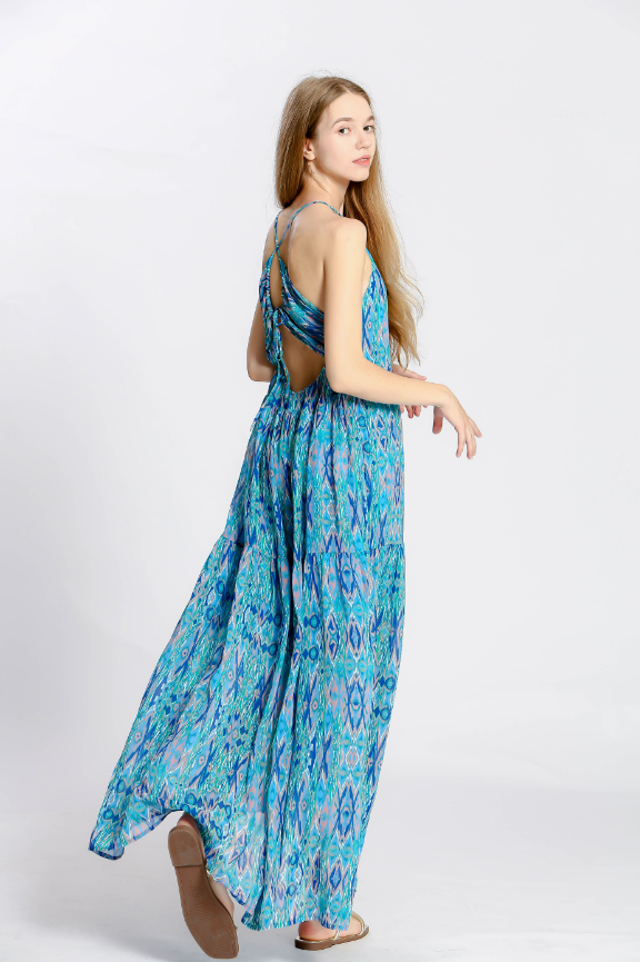 Ikat Halter Maxi