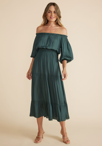 Anya Off Shoulder Midi Dress