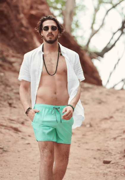 Aqua Retro Swim Trunk
