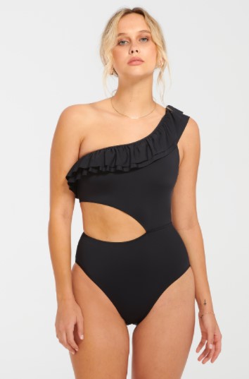 One Shoulder Ruffle Monokini