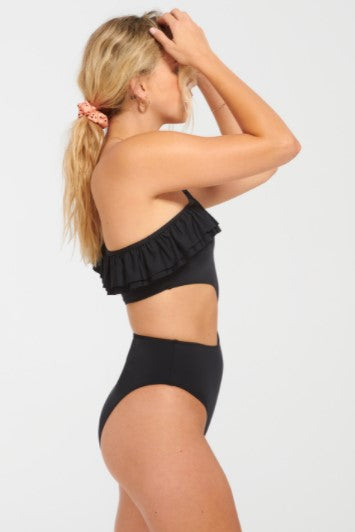 One Shoulder Ruffle Monokini