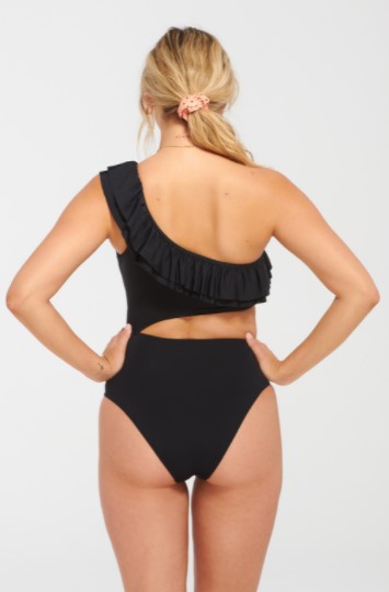 One Shoulder Ruffle Monokini