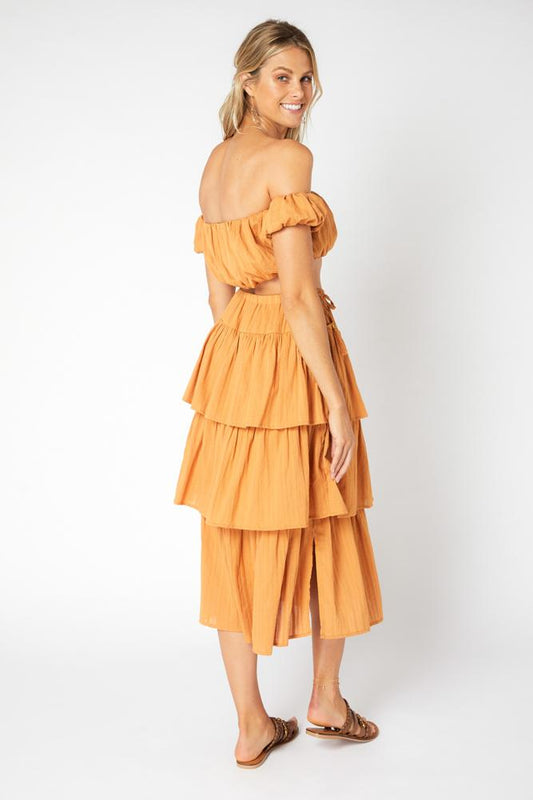 Kindness Tiered Maxi Skirt - Iridescent Swimwear Boutique