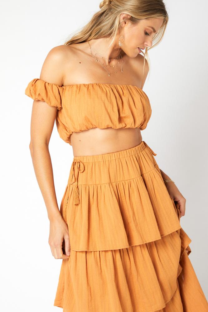 Kindness Tiered Maxi Skirt - Iridescent Swimwear Boutique