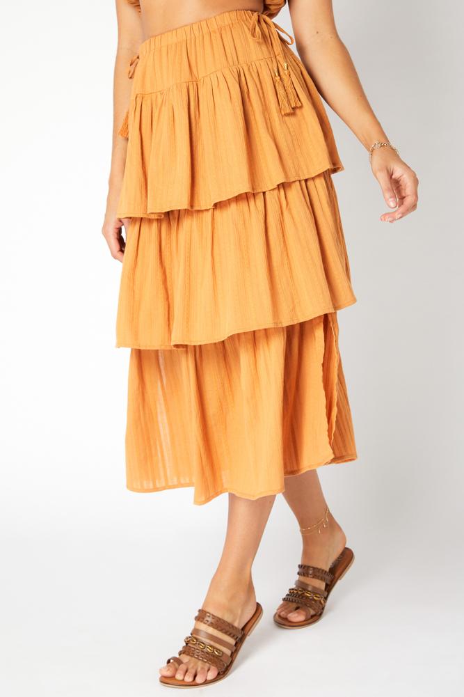Kindness Tiered Maxi Skirt - Iridescent Swimwear Boutique