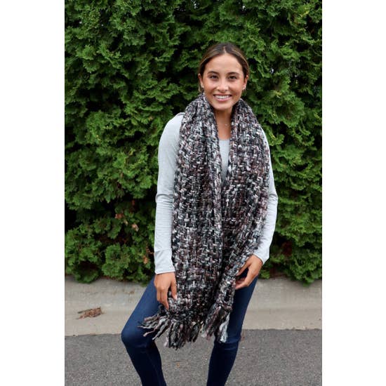 Midnight Fringe Scarf