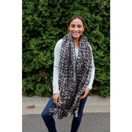 Midnight Fringe Scarf