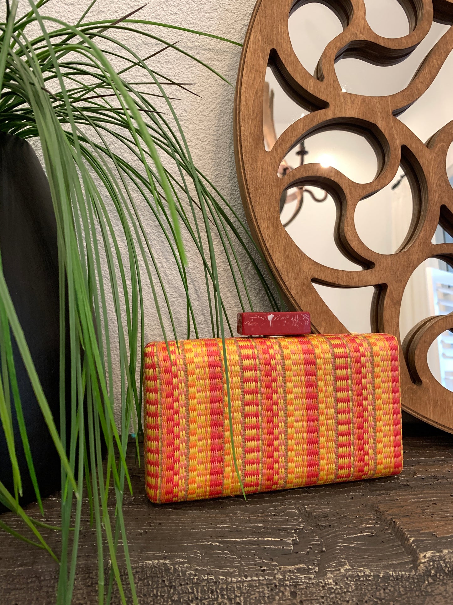 Starburst Straw Clutch