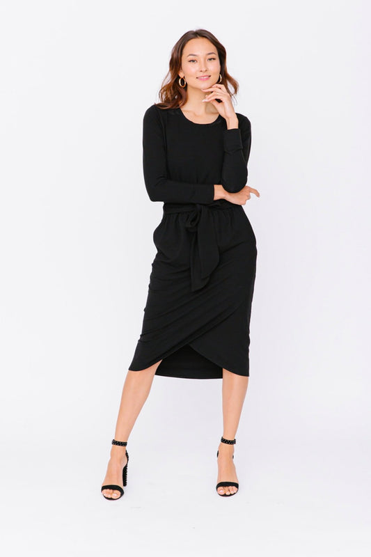Rebecca Long Sleeve Wrap Dress