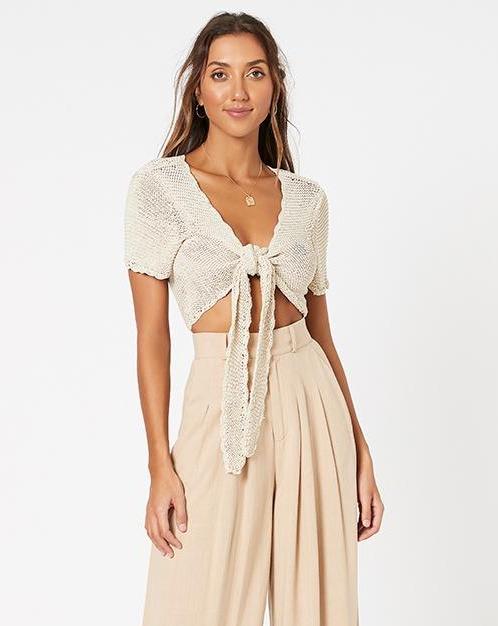 Tie Front Knit - Iridescent Swimwear Boutique