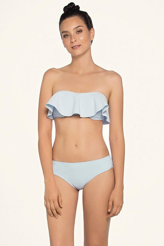 Azure Ruffle Bandeau Top - Iridescent Swimwear Boutique